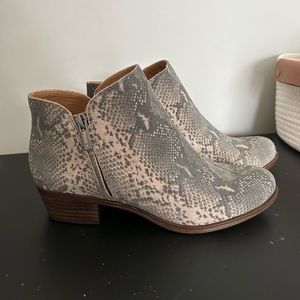 Women’s Lucky Brand snake print bootie